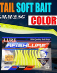 10Pcs/Lot Soft Bait Fish 75Mm 2.8G Fishing Tt Shad Silicone Bass Minnow Bait-Unrigged Plastic Swimbaits-Bargain Bait Box-Color1-Bargain Bait Box