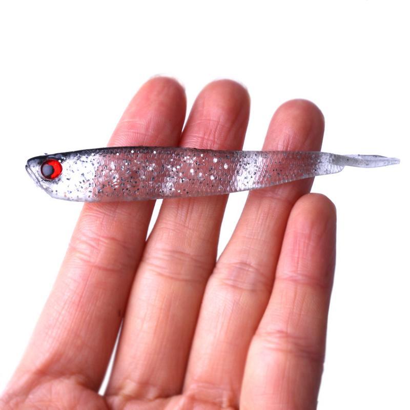 10Pcs/Set Fishing Lure Silicone Bait Carp Fishing Baits Artificial Soft Fish-Unrigged Plastic Swimbaits-HimanJie Store-Bargain Bait Box