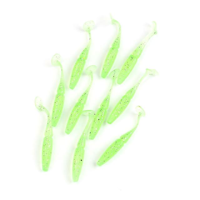 10X 2.16" Soft Super Fishing T Tail Soft Worm Fishing Lures Bait Fishing Tackle-Sexy bus-Green-Bargain Bait Box