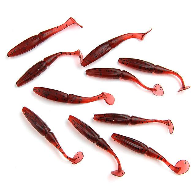10X 2.16 Soft Super Fishing T Tail Soft Worm Fishing Lures Bait Fishing  Tackle