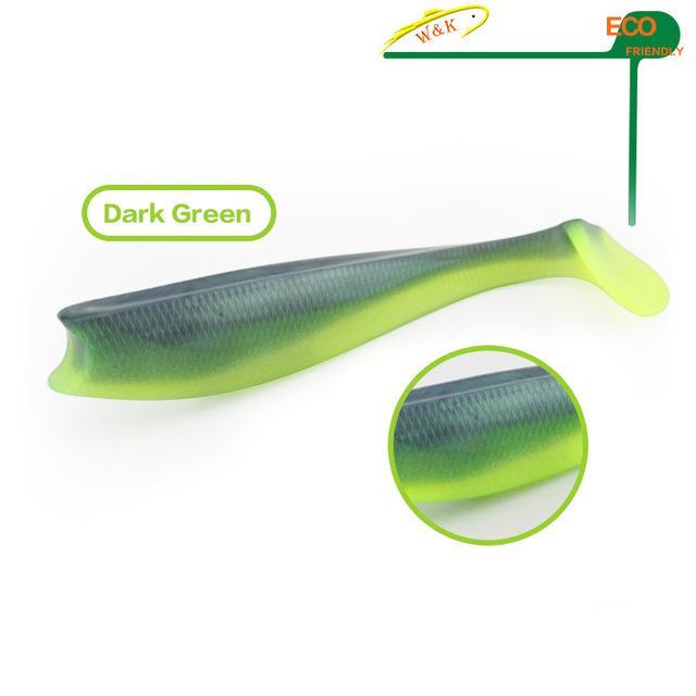 11 Cm Premium Shad With Big Paddle Tail Soft #H0904-110-Unrigged Plastic Swimbaits-Bargain Bait Box-Dark Green-Bargain Bait Box
