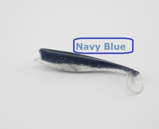 11 Cm Ultimate Shad 4 Pcs/Bag Soft Bait Soft Plastic Bait For Musky Fishing-Unrigged Plastic Swimbaits-Bargain Bait Box-Navy Blue-Bargain Bait Box