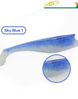 11 Cm Ultimate Shad 4 Pcs/Bag Soft Bait Soft Plastic Bait For Musky Fishing-Unrigged Plastic Swimbaits-Bargain Bait Box-Sky Blue-Bargain Bait Box