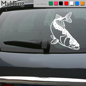 11.6*15.2Cm Walleye Fishing Creative Custom Car Sticker Fish Vinyl Decals For-Fishing Decals-Bargain Bait Box-Black-Bargain Bait Box