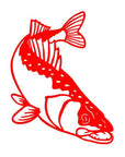 11.6*15.2Cm Walleye Fishing Creative Custom Car Sticker Fish Vinyl Decals For-Fishing Decals-Bargain Bait Box-Red-Bargain Bait Box