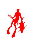 11.9*17.8Cm Vinyl Car Body Stickers Personalized Diving Fishing Spear Cool Car-Fishing Decals-Bargain Bait Box-Red-Bargain Bait Box