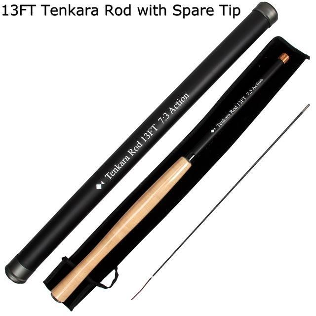 12 / 13Ft Tenkara Fly Rod Telescoping Fishing Pole Carbon Fiber Fly Fishing Rod-Fly Fishing Rods-Bargain Bait Box-Burgundy-Bargain Bait Box