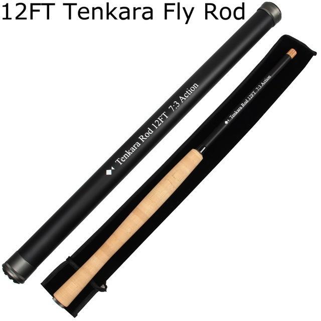 12 / 13Ft Tenkara Fly Rod Telescoping Fishing Pole Carbon Fiber Fly Fishing Rod-Fly Fishing Rods-Bargain Bait Box-White-Bargain Bait Box