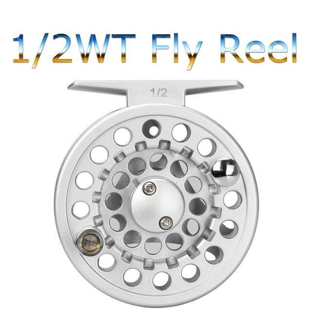 1/2 3/4 5/6 7/8Wt Fly Reel Silver Die Casting Large Arbor Fly