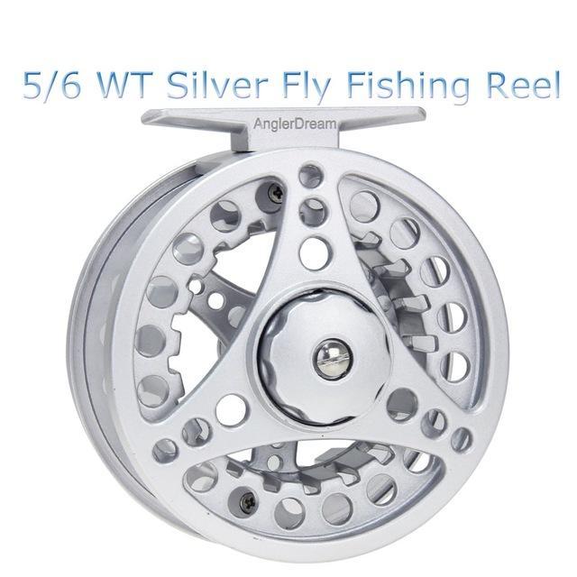 1/2 3/4 5/6 7/8Wt Fly Reel Silver Die Casting Large Arbor Fly Fishing Reel Spare-Fly Fishing Reels-Bargain Bait Box-56-Bargain Bait Box