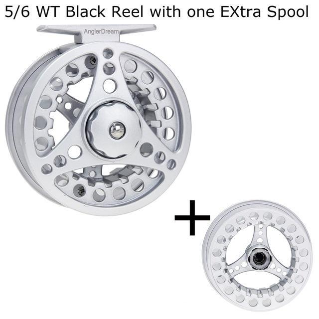 1/2 3/4 5/6 7/8Wt Fly Reel Silver Die Casting Large Arbor Fly Fishing Reel Spare-Fly Fishing Reels-Bargain Bait Box-56S-Bargain Bait Box