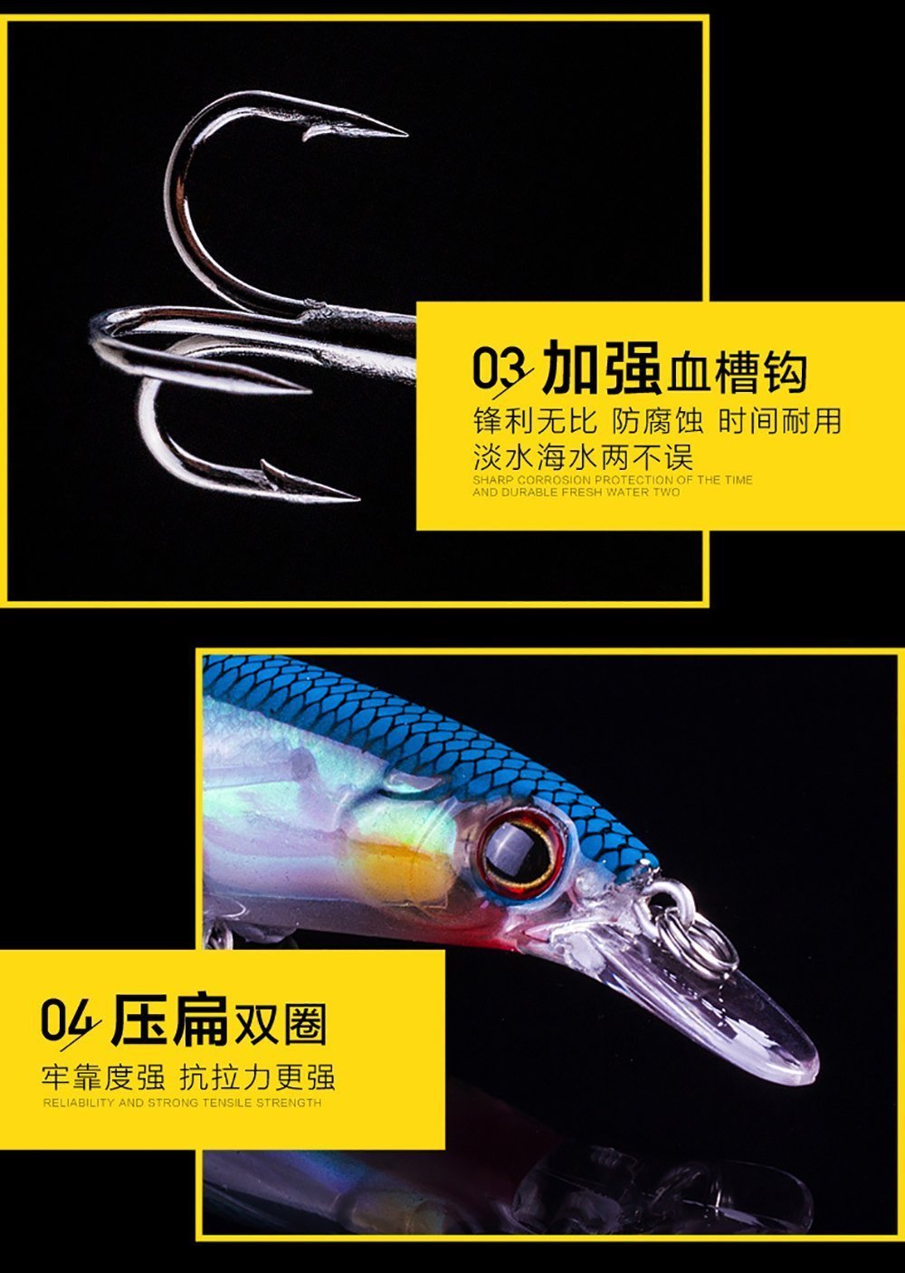 12 Colors Floating Minnow Fishing Lure Hard Artificial Crank Bait 3D Eyes 11Cm-GuangDong Raptors Internation Sports Trade Co., Ltd-Y1-Bargain Bait Box
