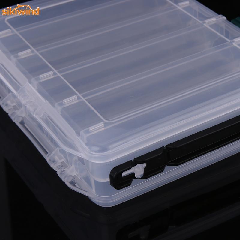 12 Compartments Transparent Double Sided Box Case Bait Lures Shrimp Tackle-Sikiwind Fishing Store-Bargain Bait Box