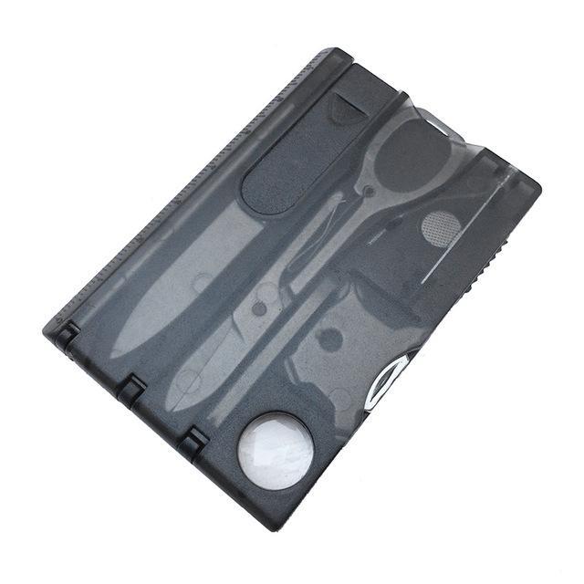 12 In 1 Outdoor Multifunction Pocket Military Card Suit Survival Tools With-C&amp;D Herald Store-Black-Bargain Bait Box
