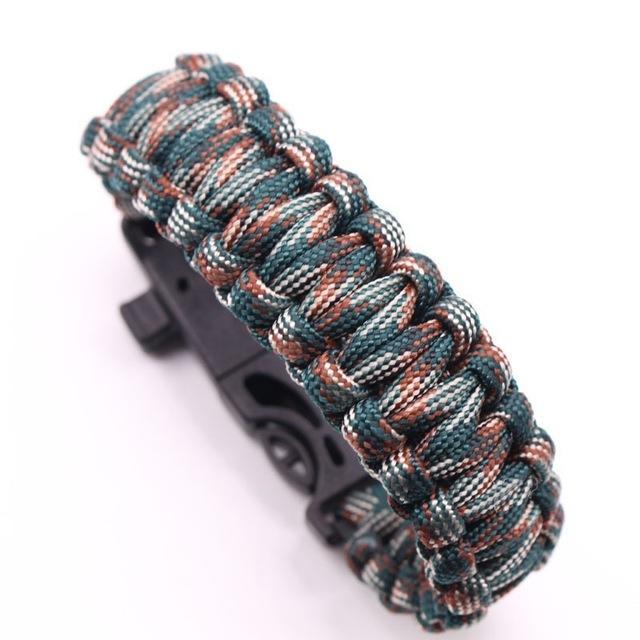 12 In 1 Tactical Multi Paracord Survival Bracelet Outdoor Camping Compass Rescue-Younger - malls Store-AUC Camouflage-Bargain Bait Box
