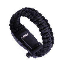 12 In 1 Tactical Multi Paracord Survival Bracelet Outdoor Camping Compass Rescue-Younger - malls Store-Black-Bargain Bait Box