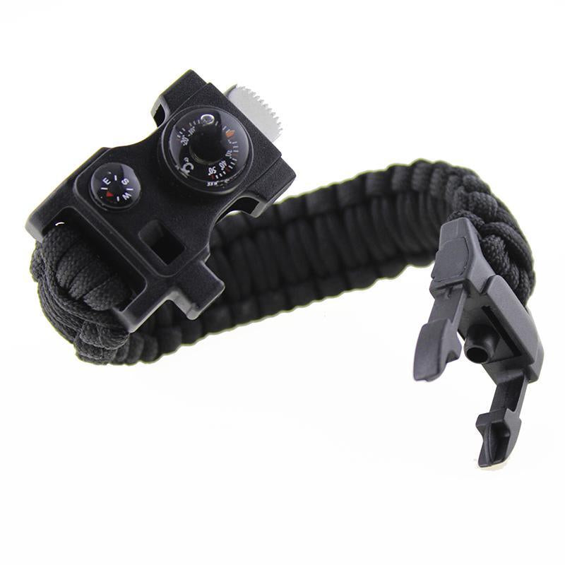 12 In 1 Tactical Multi Paracord Survival Bracelet Outdoor Camping Compass Rescue-Younger - malls Store-Green Camouflage-Bargain Bait Box