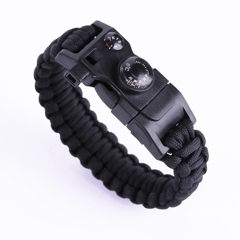 12 In 1 Tactical Multi Paracord Survival Bracelet Outdoor Camping Compass Rescue-Younger - malls Store-Green Camouflage-Bargain Bait Box