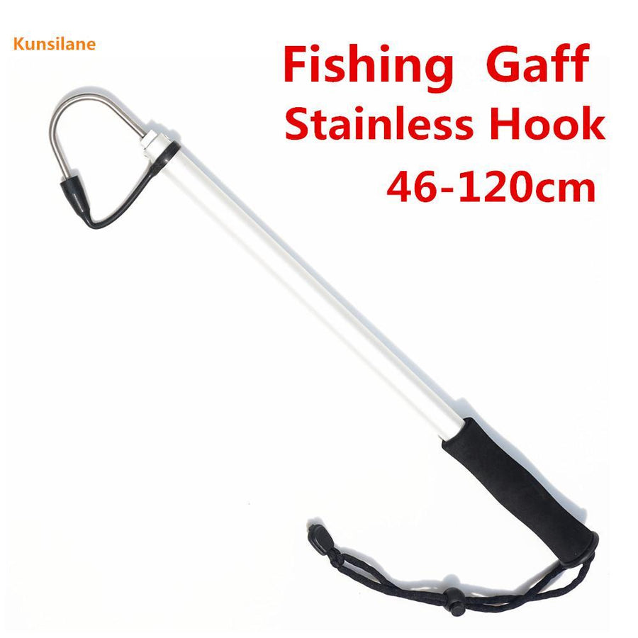 120Cm Spear Hook Telescopic Sea Fishing Gaff With Marine Grade Stainless Steel-Fishing Gaffs-Bargain Bait Box-Bargain Bait Box