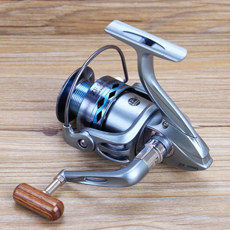 12+1Bb 5.5:1 Spinning Sea Fishing Reel Aluminum Wire Cup Exchange Rock Arm-Spinning Reels-duo dian Store-2000 Series-Bargain Bait Box
