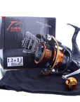 12+1Bb 6000 Series 5.1:1 410G Full Metal Pre-Loading Spinning Wheel Fishing Reel-Spinning Reels-NUNATAK Fishing Store-Bargain Bait Box