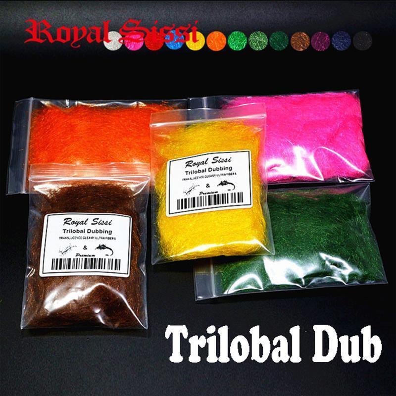 12Colors For Choose Trilobal Dubbing Fly Tying Material/ Shaggy Dubbing-Fly Tying Materials-Bargain Bait Box-6 bright colors-Bargain Bait Box