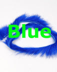 12Pcs 12 Color Vertical Cutting Rabbit Hair Strips Genuine Rabbit Fur Strip-Fly Tying Materials-Bargain Bait Box-12 PCS Blue-Bargain Bait Box