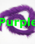 12Pcs 12 Color Vertical Cutting Rabbit Hair Strips Genuine Rabbit Fur Strip-Fly Tying Materials-Bargain Bait Box-12 PCS Purple-Bargain Bait Box