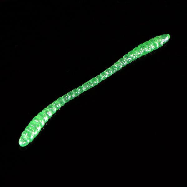 12Pcs Smell Plastic Worm Soft Bait 11Cm /2.5G Soft Bait Luminous Earthworm-Worms &amp; Grubs-Bargain Bait Box-Green-Bargain Bait Box