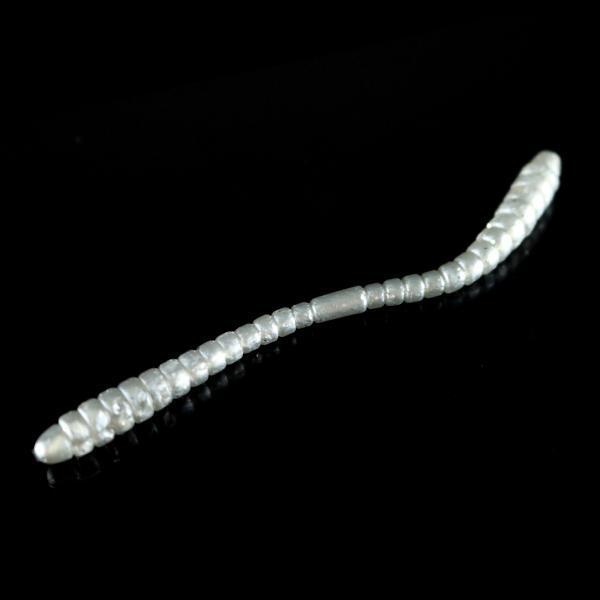 12Pcs Smell Plastic Worm Soft Bait 11Cm /2.5G Soft Bait Luminous Earthworm-Worms &amp; Grubs-Bargain Bait Box-Pearl White-Bargain Bait Box