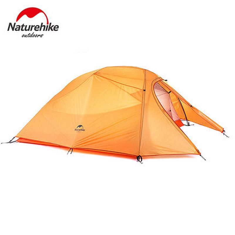 1.2Kg Naturehike Tent 20D Silicone Fabric Ultralight 2 Person Double Layers-Mount Hour Outdoor Co.,Ltd store-Orange-Bargain Bait Box