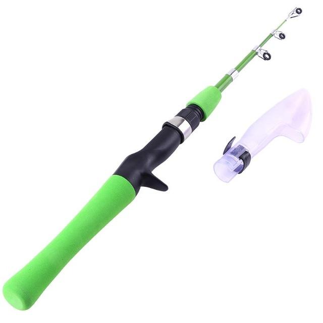1.2M Automatic Fishing Rod Carbon Fiber Telescopic Fish Rod River Ice Raft-simitter01-Green-Bargain Bait Box