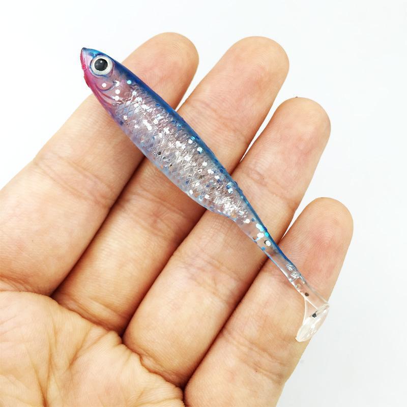 12Pc/Lot Soft Fishing Lure 6.8Cm 2.6G Artificial Bait Fishing Lures Soft Plastic-Dreamer Zhou&#39;store-Color A-Bargain Bait Box