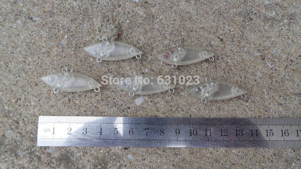 12Pcs Unpainted Clear Plastic Fishing Lure Bodies. 277