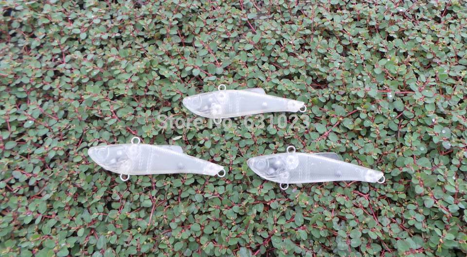 12Pcs Unpainted Clear Plastic Fishing Lure Bodies.125