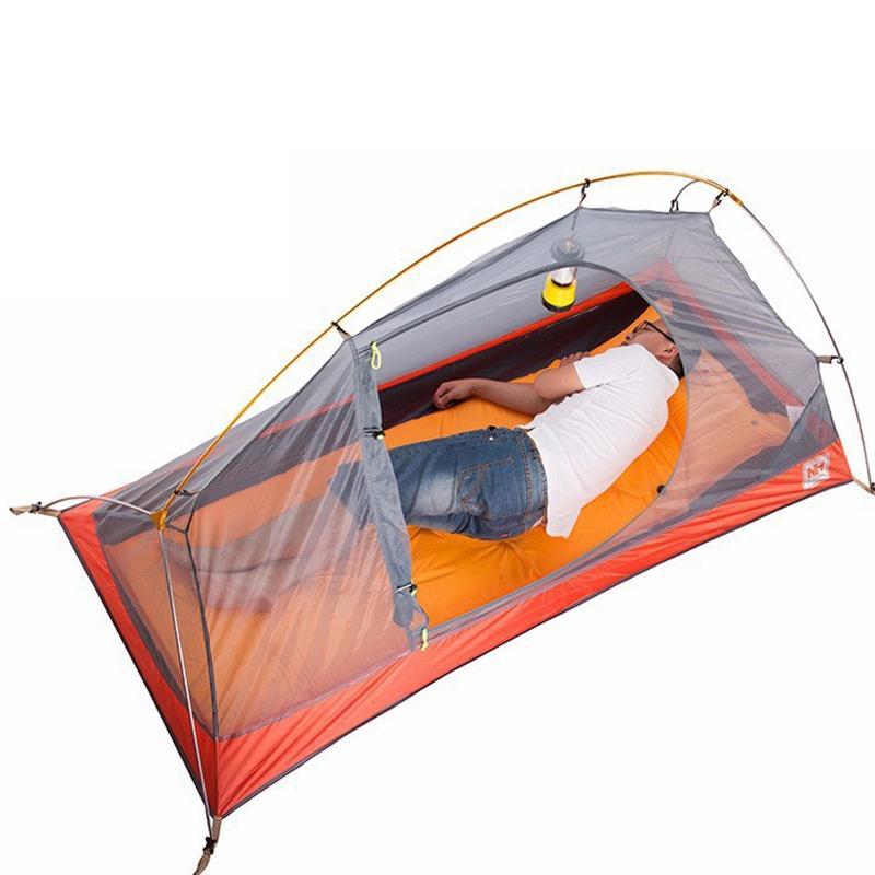 1.3Kg Naturehike Tent 20D Silicone Fabric Ultralight 1 Person Double Layers-Mount Hour Outdoor Co.,Ltd store-Blue 210T Fabric-Bargain Bait Box