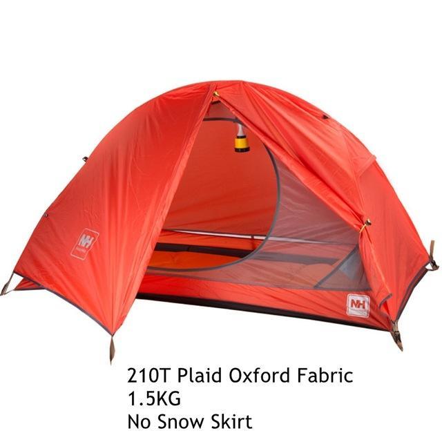 1.3Kg Naturehike Tent 20D Silicone Fabric Ultralight 1 Person Double Layers-Mount Hour Outdoor Co.,Ltd store-Red 210T Fabric-Bargain Bait Box