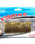 14Pcs/Lot 4Cm/1.3G Lures Soft Bait Worms Fishing Lure With Salt Smell Hot-Dreamer Zhou'store-color B-Bargain Bait Box