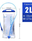 1.5L 2L 3L Tpu Water Bladder Bag Eco-Friendly Bike Bicycle Bladder Hydration Bag-Hydration Bags-Bargain Bait Box-Black-Bargain Bait Box