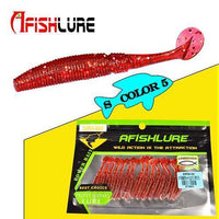 15Pcs/Lot T Tail Soft Lure 50Mm 1G Paddle Tail Soft Grubs Maggot Plastic Fishing-A Fish Lure Wholesaler-Color5-Bargain Bait Box