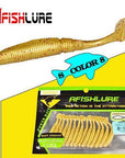 15Pcs/Lot T Tail Soft Lure 50Mm 1G Paddle Tail Soft Grubs Maggot Plastic Fishing-A Fish Lure Wholesaler-Color8-Bargain Bait Box
