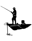 16.3*15.2Cm Personalized Car Stickers Sea Fishing Boat Reflective Vinyl Decals-Fishing Decals-Bargain Bait Box-Black-Bargain Bait Box