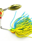 16.3G Spinnerbait Lures Silicone Skirt Metal Rubber Jig Sequins Fishing Hook-Spinnerbaits-Bargain Bait Box-3-Bargain Bait Box