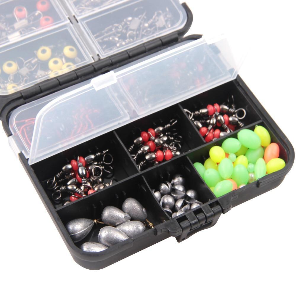 165Pcs Fishing Accessories Kit With Fishing Swivels Hooks Sinker Weights-Fishing Tackle Boxes-shaddock fishing Official Store-Fishing Tackle-Bargain Bait Box