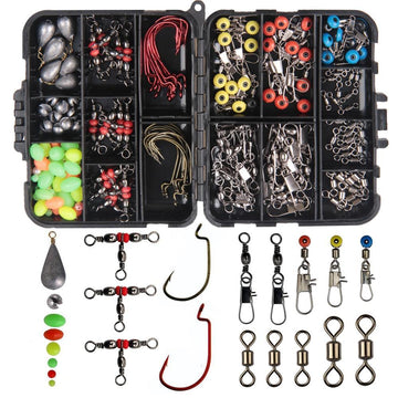165Pcs Fishing Accessories Kit With Fishing Swivels Hooks Sinker Weights-Fishing Tackle Boxes-shaddock fishing Official Store-Fishing Tackle-Bargain Bait Box