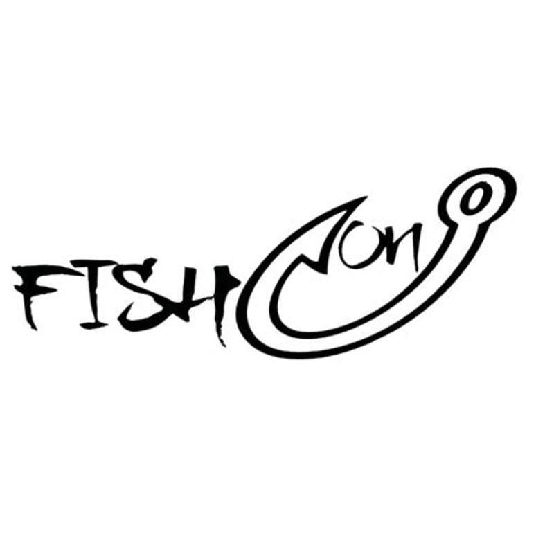 16Cmx6.2Cm Fish On Fun Fishing Vinyl Decals Personalized Car Stickers-Fishing Decals-Bargain Bait Box-Black-Bargain Bait Box