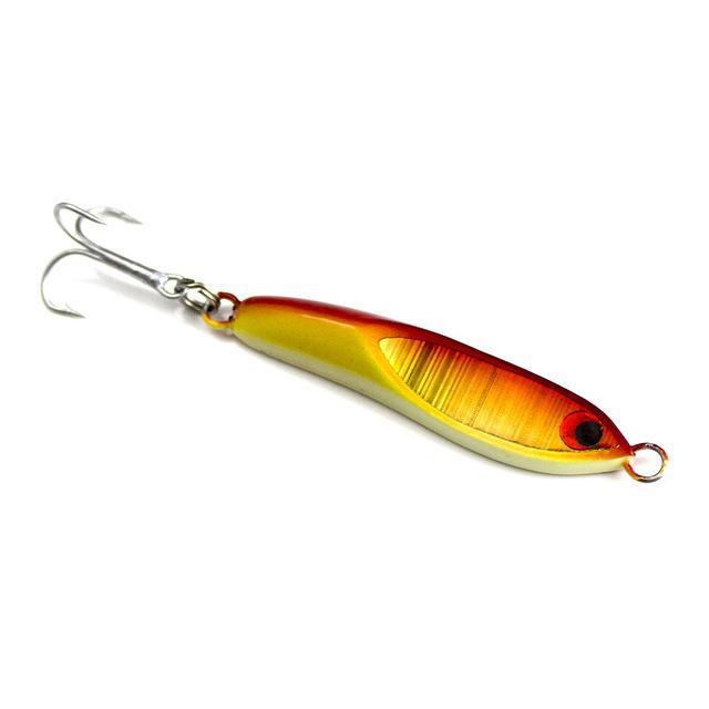 16G 0.6Oz Sea Bass Jig With Treble Hook, Micro Jigging Fishing Lure, Mini Lead-countbass Fishing Tackles Store-Gold Red-Bargain Bait Box
