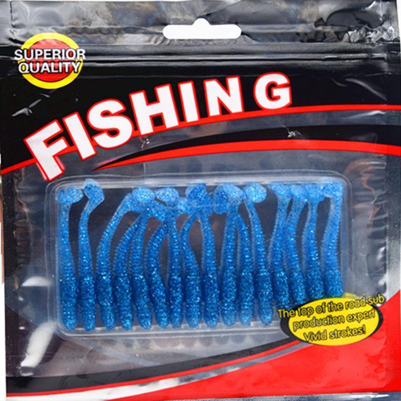 16Pcs/Lot Est Soft Fishing Lures Bait 5Cm/1G Smell Artificial Bait Worms Fishing-WDAIREN KANNI Store-A-Bargain Bait Box