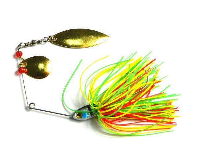 17.4G Spinner Fishing Tackle Metal Spinner Hook Rubber Jig Lure Silicone Skirt-Spinnerbaits-Bargain Bait Box-4-Bargain Bait Box