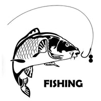 17.6Cm*19Cm Fish Fishing Car Styling Motorcycle Stickers Decals Vinyl S4-0086-Fishing Decals-Bargain Bait Box-Black-Bargain Bait Box